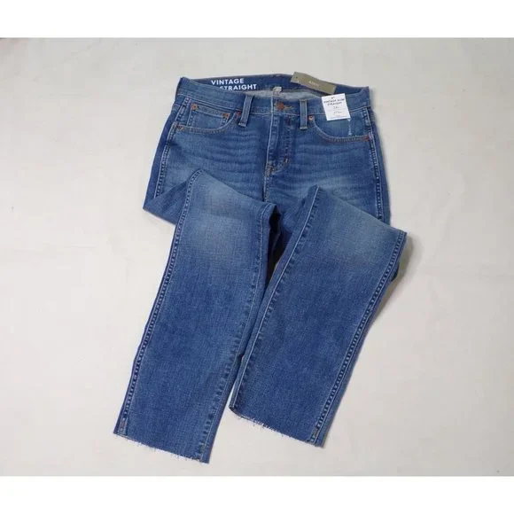 J CREW 9" Mid-Rise Vintage Slim Straight Jeans #BD358 Size 29 NWT - Picture 6 of 9